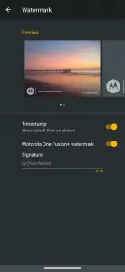 Tourné sur filigrane Motorola One Fusion Plus