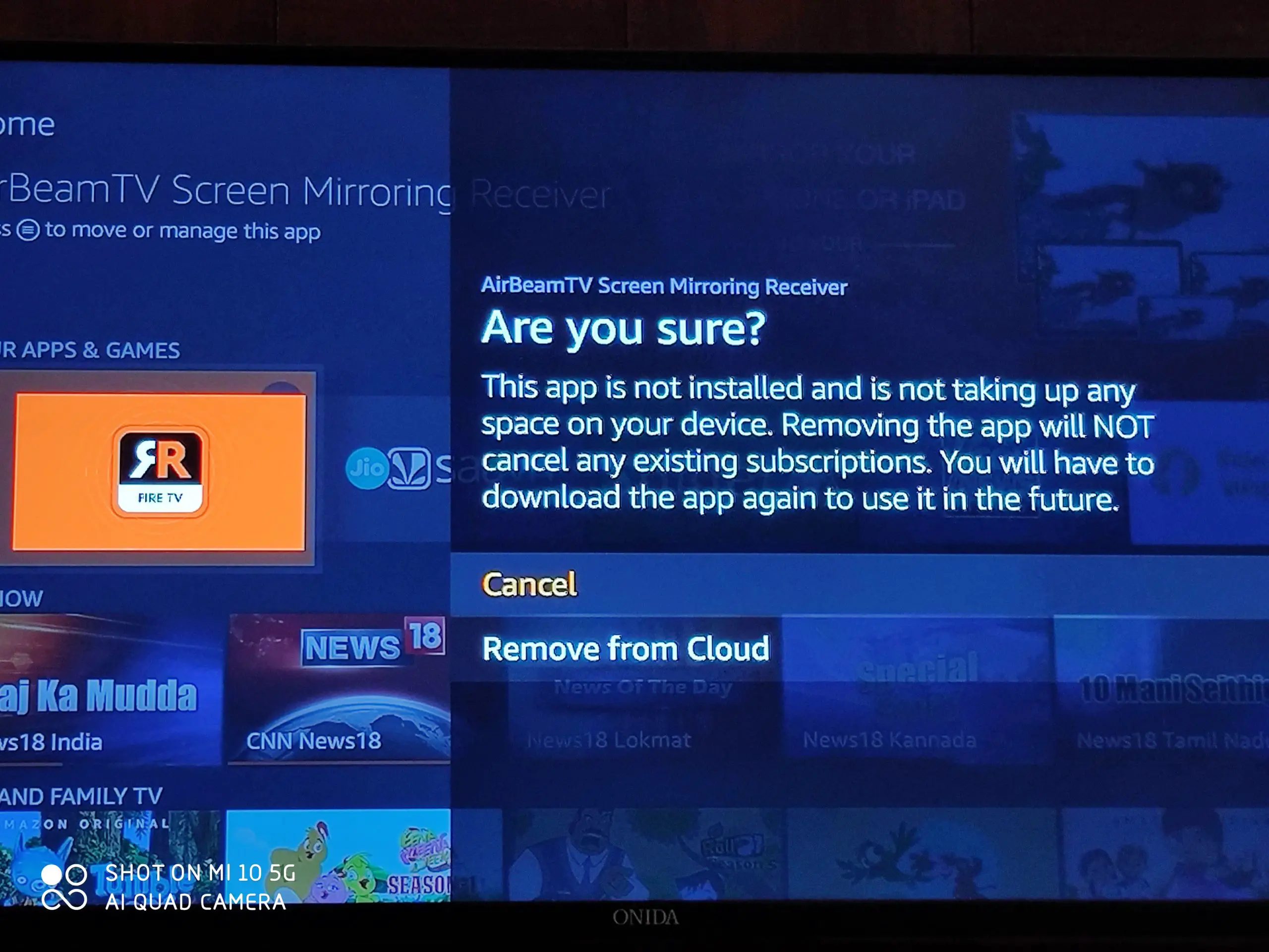 Supprimer les applications cloud sur Amazon Fire TV Stick
