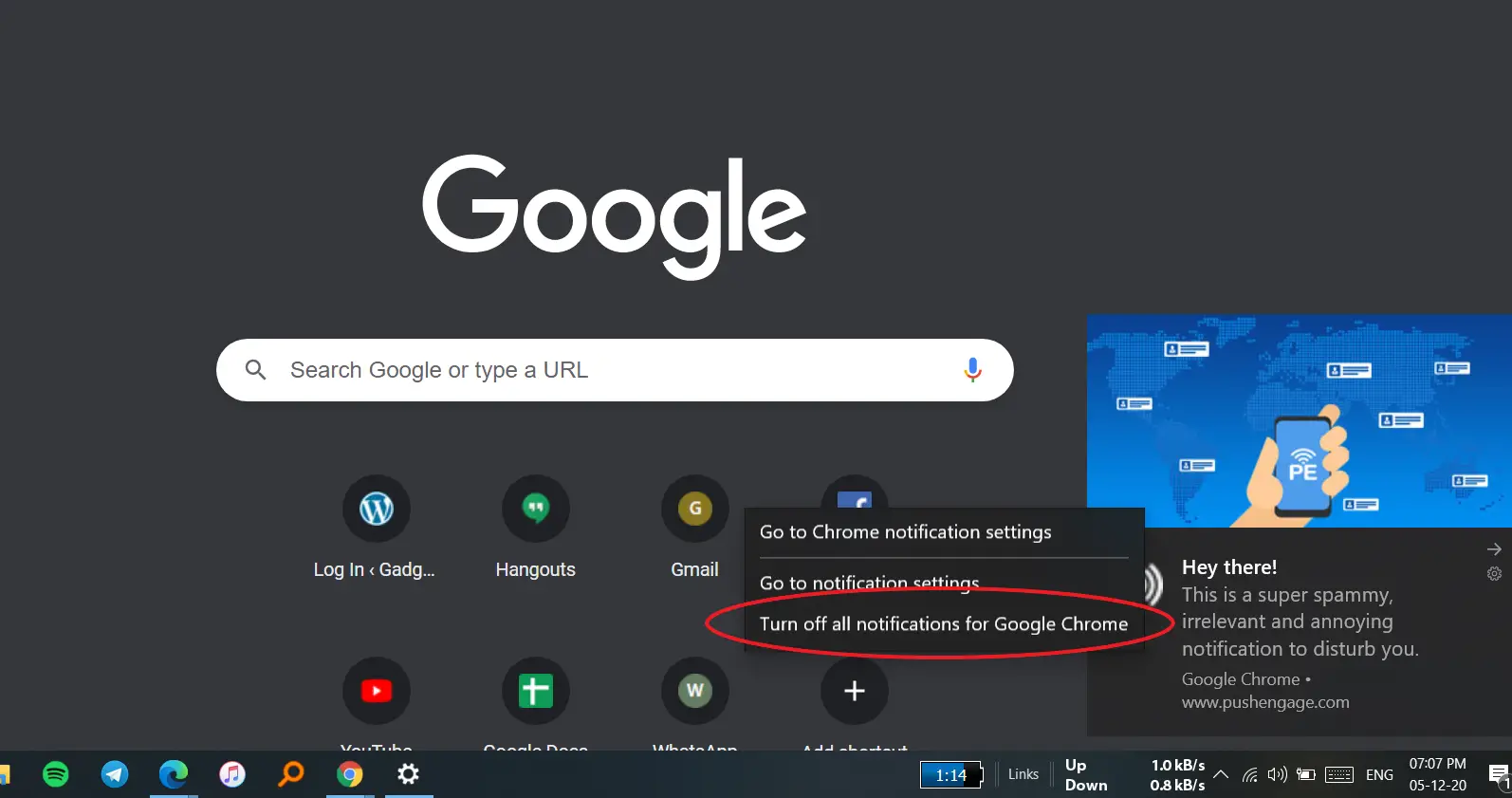Comment arrêter les notifications de Google Chrome