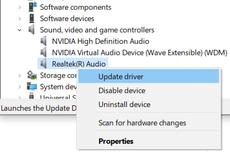 Mettre à jour le pilote