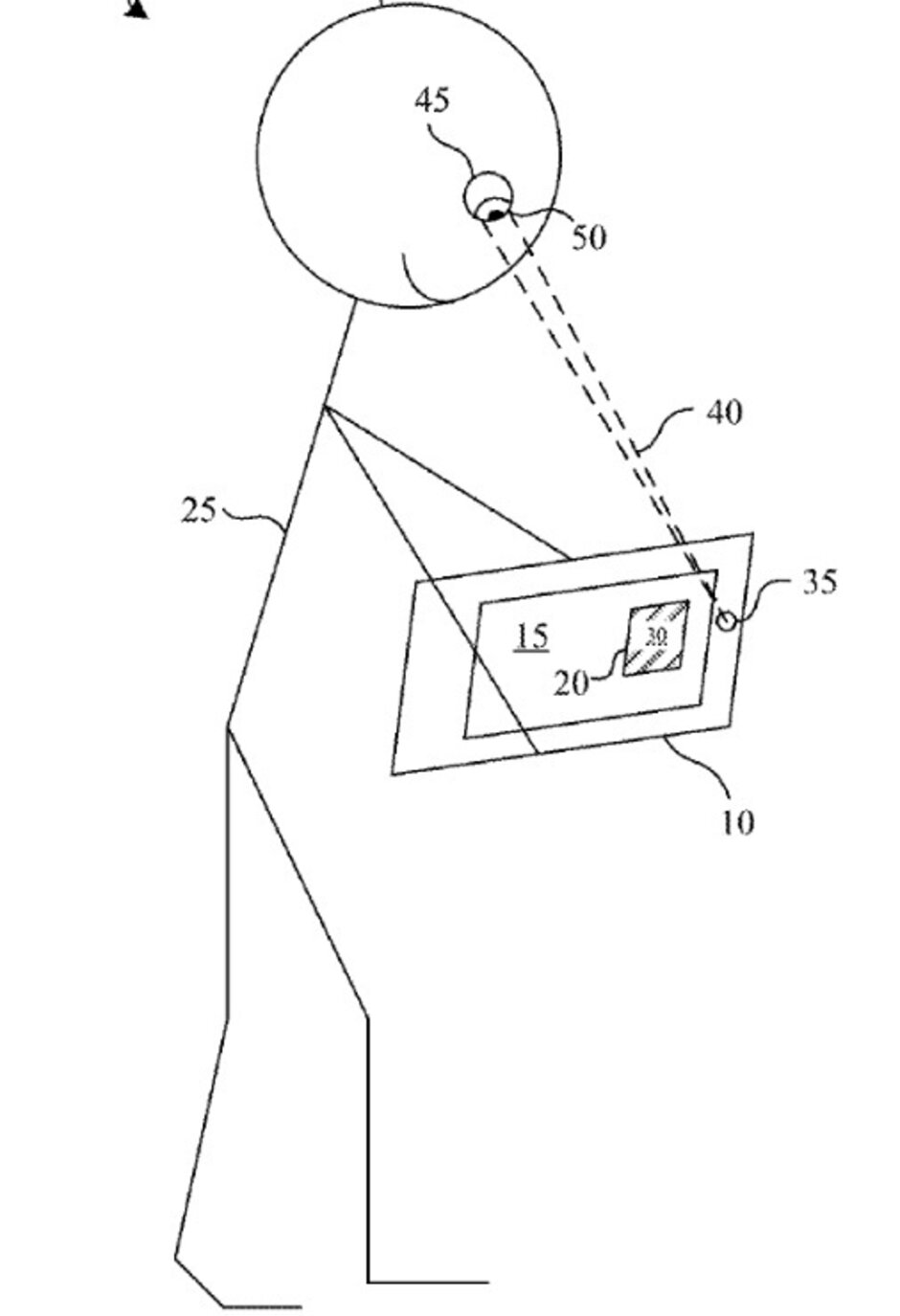 Illustration tirée de la demande de brevet d'Apple - Les yeux des utilisateurs d'Apple Glass peuvent déterminer dans quelle mesure ils s'intéressent au contenu qu'ils regardent