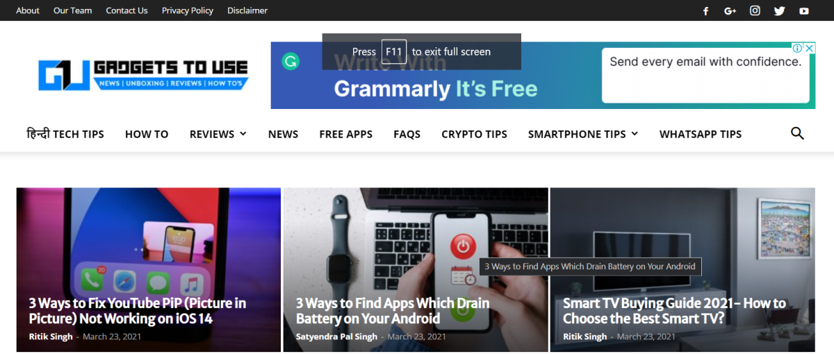 Masquer les onglets dans Google Chrome