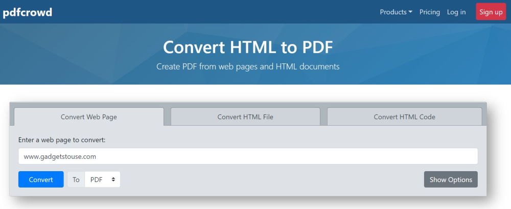Télécharger le site Web au format PDF pour une lecture hors ligne