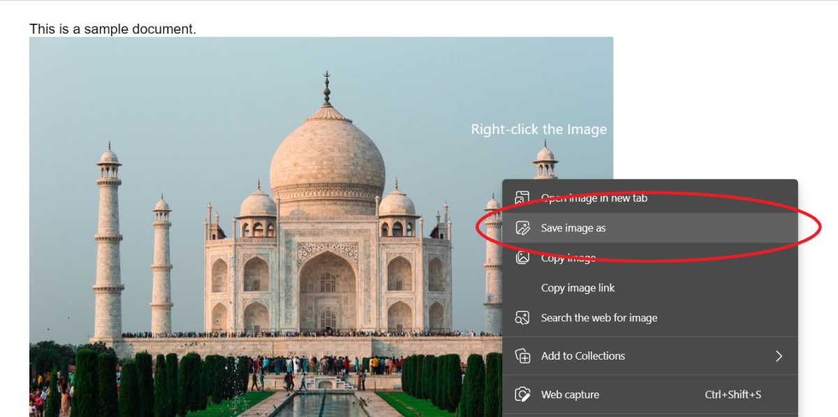 Enregistrer l'image Google Docs