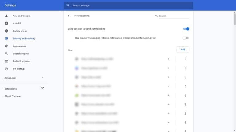 Comment empêcher les sites de vous envoyer des notifications sur Chrome