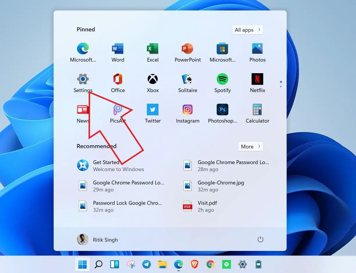 Déplacer les icônes de la barre des tâches Windows 11 et le bouton Démarrer vers la gauche
