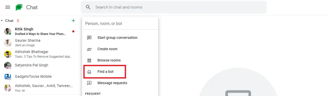 Rooms google chat Google Chat