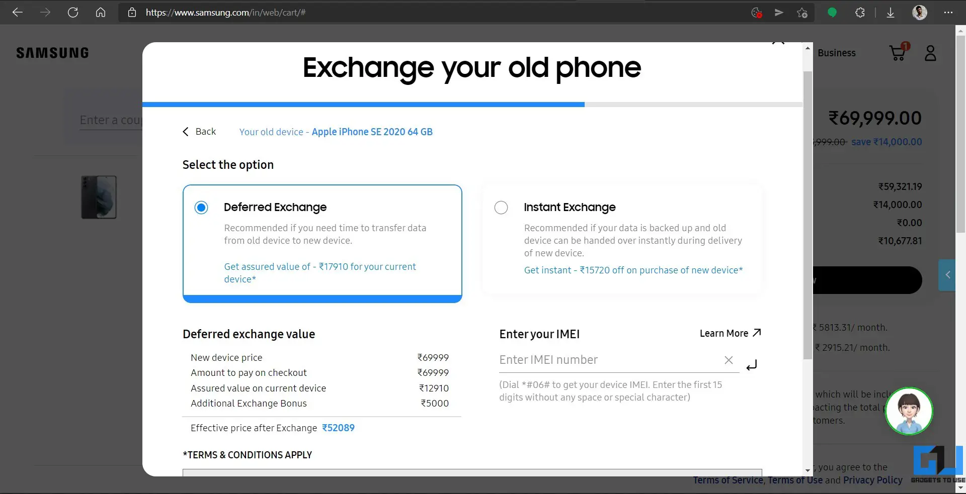 Échangez ou vendez votre iPhone ou votre téléphone Android en Inde à l'aide de Samsung Exchange
