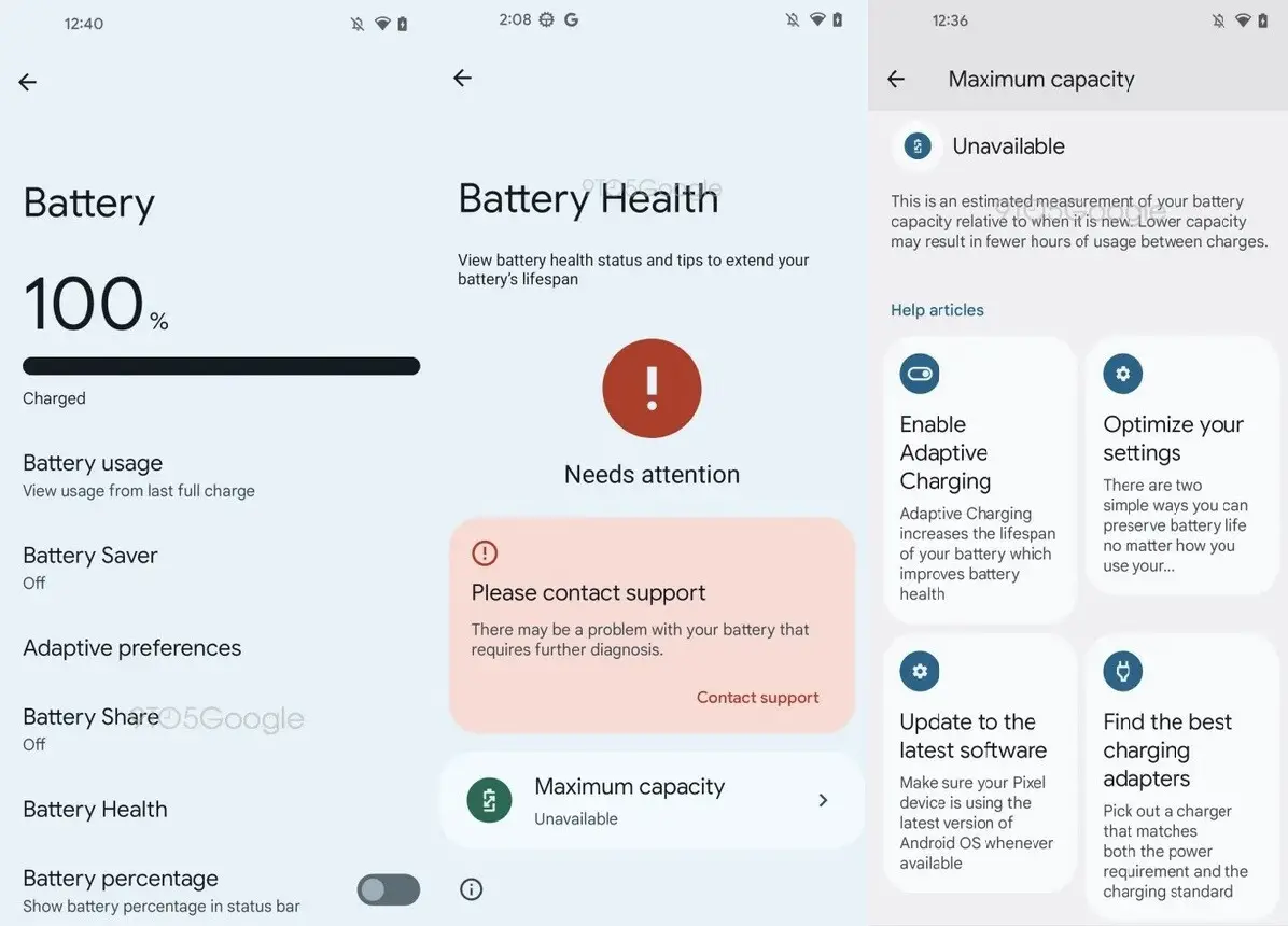 À quoi ressemblera la nouvelle fonctionnalité Pixel Battery Health.  Crédit 9to5Google - Android 13 QPR1 beta 2 est maintenant disponible pour ceux qui ont un Pixel 4a ou un modèle plus récent