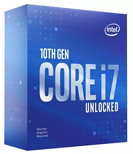 Processeur de bureau Intel Core i7-10700KF 8 cœurs jusqu'à 5,1 GHz débloqué sans processeur graphique LGA1200 (chipset Intel série 400) 125 W