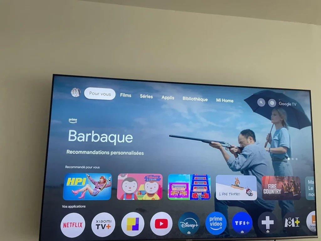 combien fait 65 pouces en cm