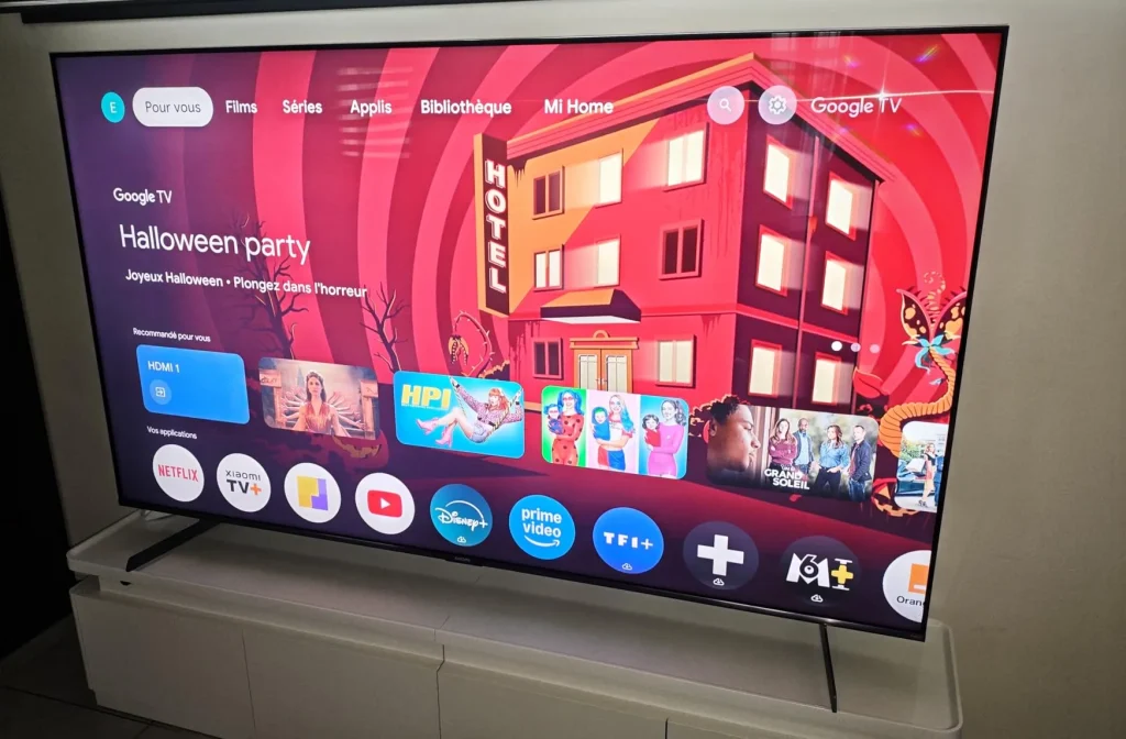 tele 65 pouces convertie en cm